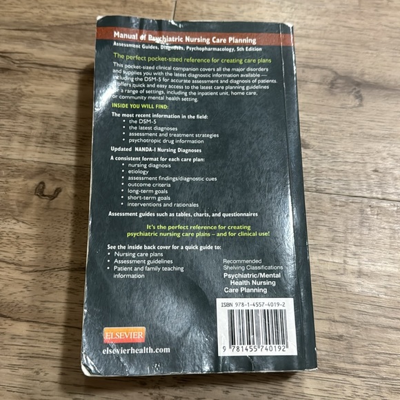 $10 Manual of Psychiatric Nursing Care Planning, in good condition - Picture 3 of 3